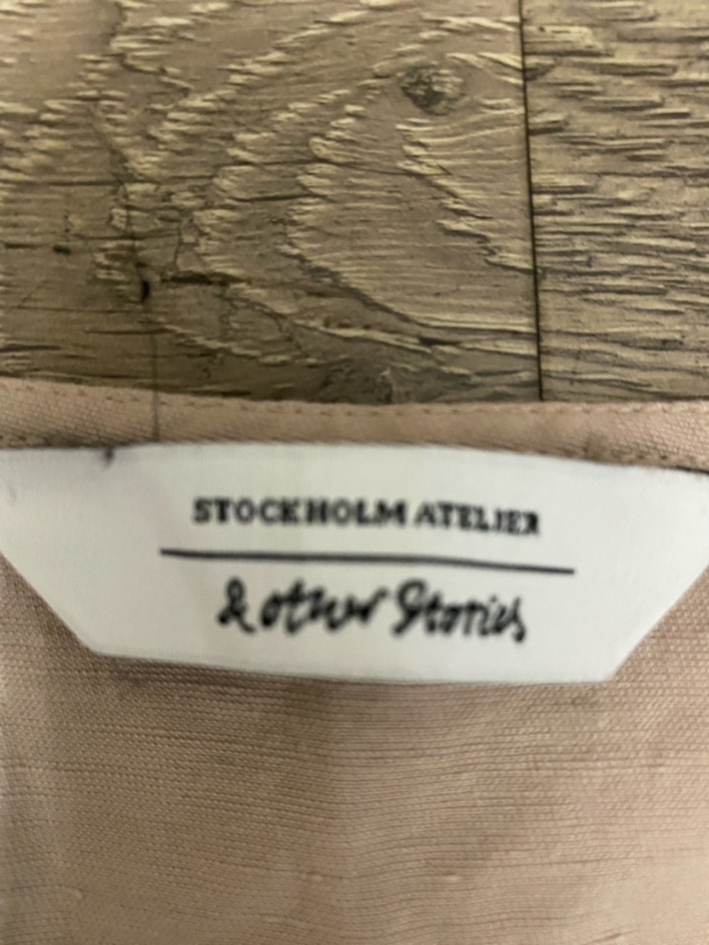 & Other Stories Pale Blush Linen Button Vest - Picture 2 of 6